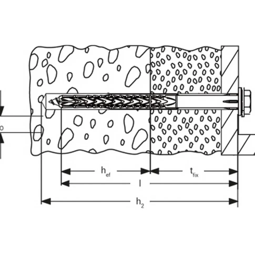 fischer Langschaftdübel SXRL 14 x 160 FUS Sechskantschraube mit U-Scheibe E