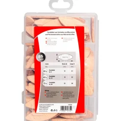 Flachdübel-Set, 3 Größen, 85-teilig