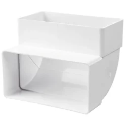 Flachkanalbogen 90° senkrecht, 220 x 55 mm