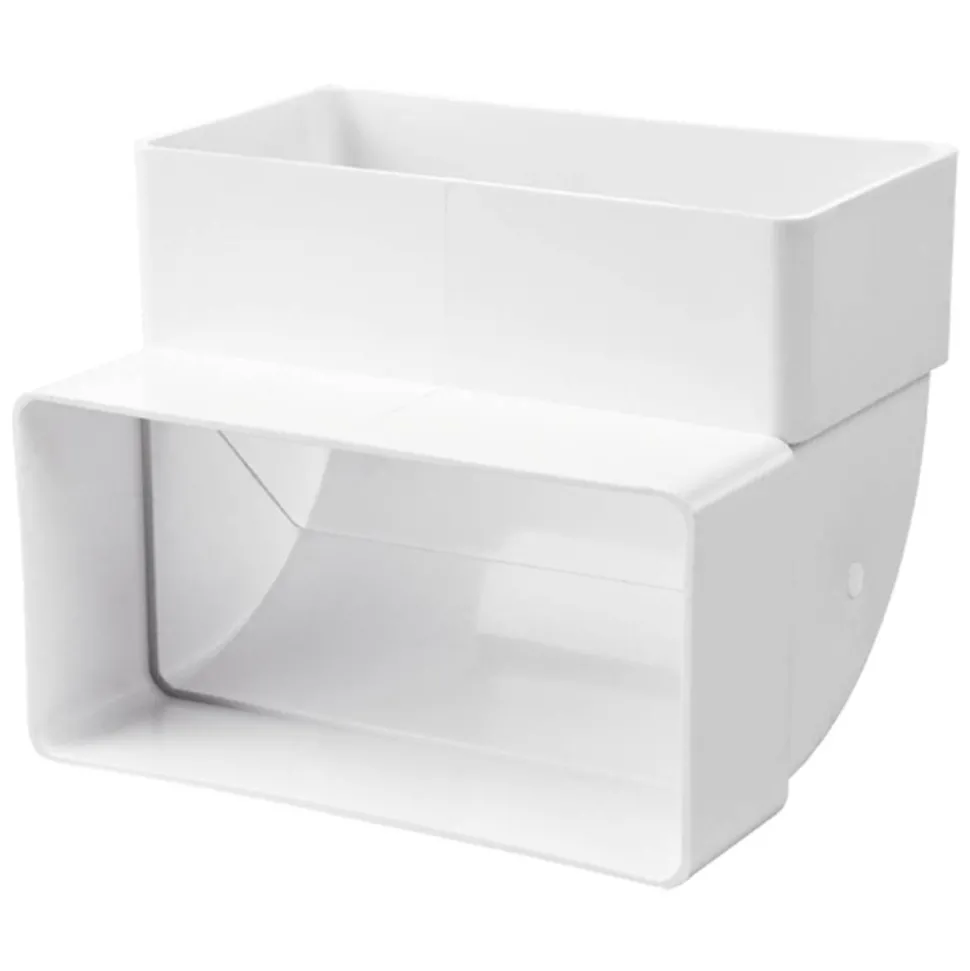 Flachkanalbogen 90° senkrecht, 220 x 55 mm