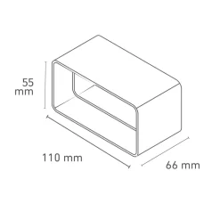 Flachkanalverbinder 110 x 55 mm