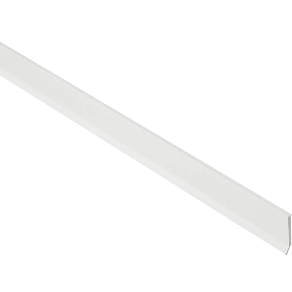 Flachleiste mit Lippe Kunststoff weiß 900 x 25 mm