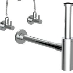 Flaschensiphon 'DS-5WK' verchromt 1 1/4" x 32 mm