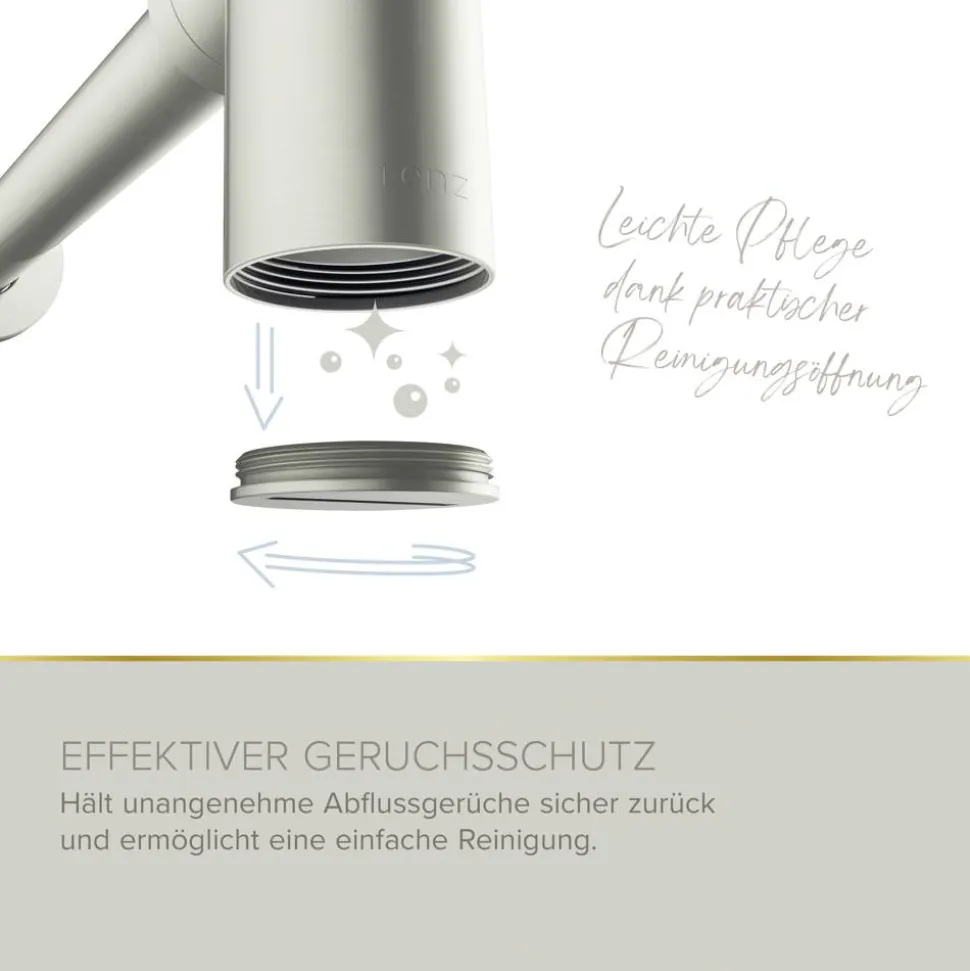 Flaschensiphon 'Juri' edelstahlfarben, 1 1/4" x Ø 32 mm