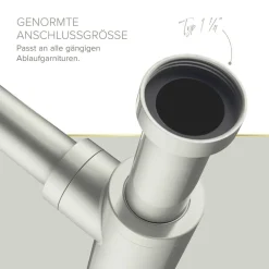 Flaschensiphon 'Juri' edelstahlfarben, 1 1/4