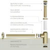 Flaschensiphon 'Juri' gold, 1 1/4" x Ø 32 mm