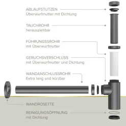 Flaschensiphon 'Juri' graphit, 1 1/4