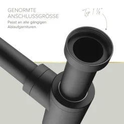 Flaschensiphon 'Juri' schwarz matt, 1 1/4