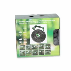 Flex-Gartenschlauch mit Multifunktionsbrause 15-30 m