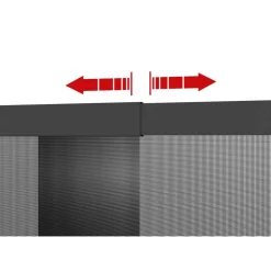 Fliegengitter-Lamellenvorhang 'Fast' schwarz 100 x 220 cm