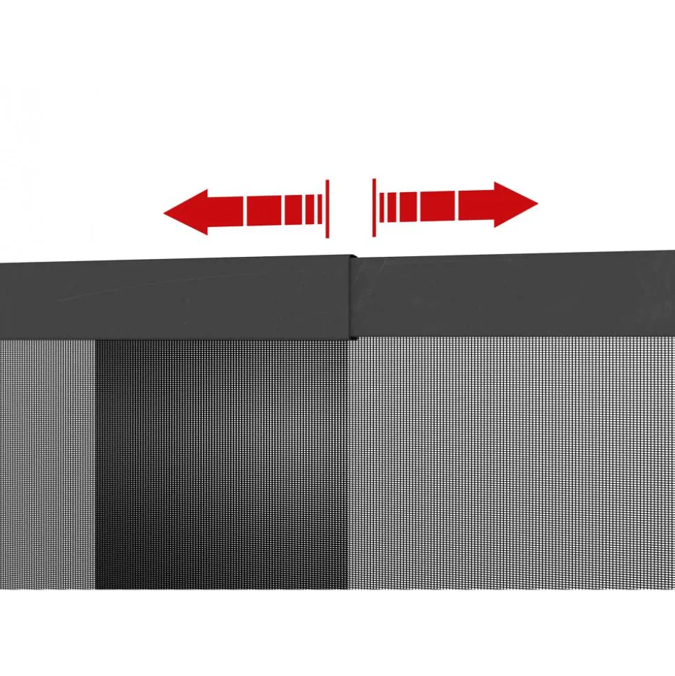 Fliegengitter-Lamellenvorhang 'Fast' schwarz 100 x 220 cm