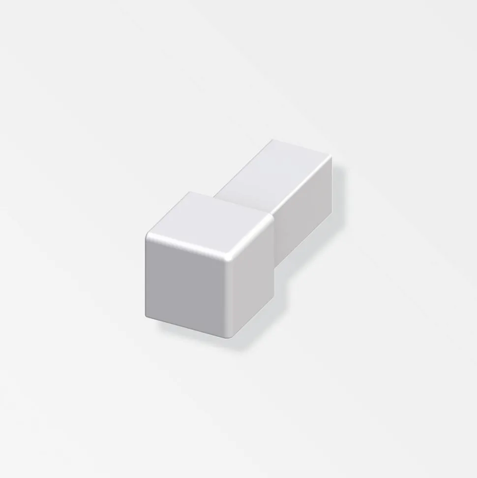 Fliesenecke quadratisch silbern 0,8 cm