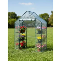 Foliengewächshaus 'Mara' transparent/grün 73 x 195 x 143 cm