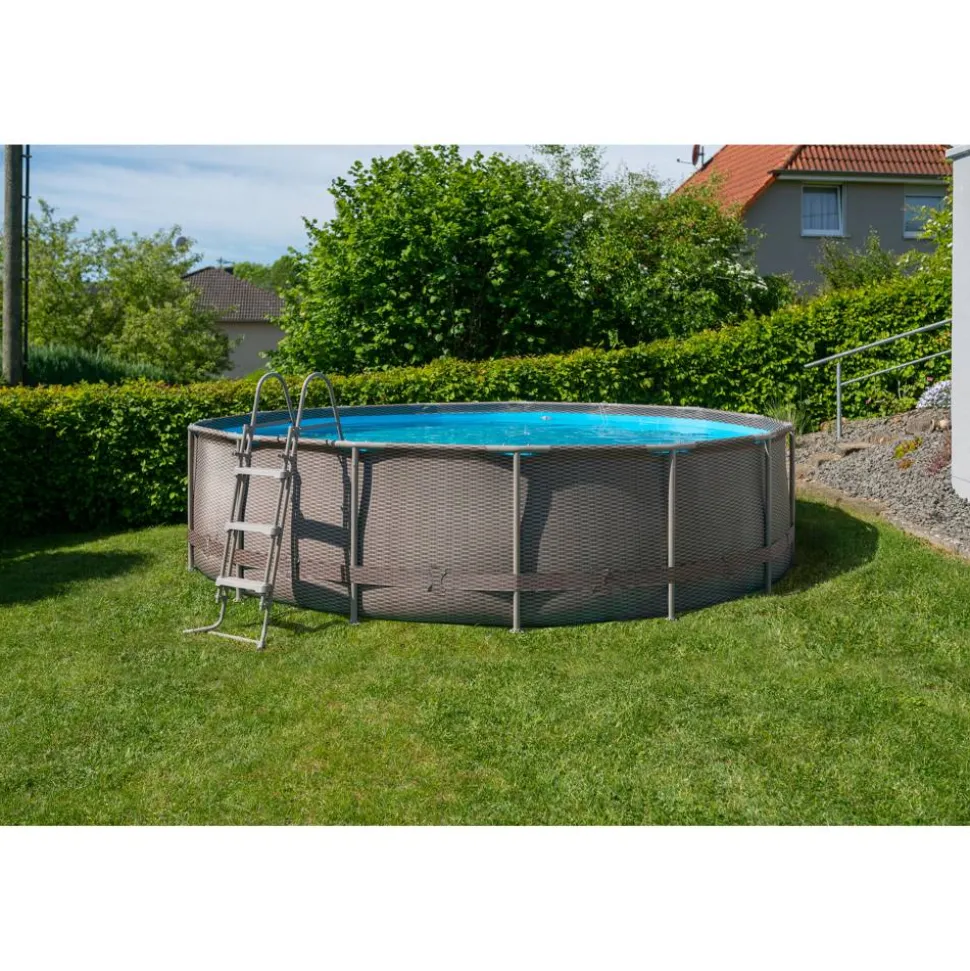 Frame-Pool-Set 'Active Frame' Ø 457 x 106 cm mit Einstiegsleiter und Filterpumpe
