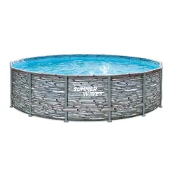 Frame-Pool-Set 'Elite' Ø 427 x 107 cm mit Einstiegsleiter und Filterpumpe