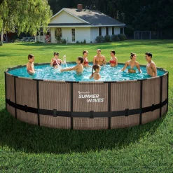 Frame-Pool-Set 'Elite' Ø 549 x 132 cm mit Einstiegsleiter und Filterpumpe