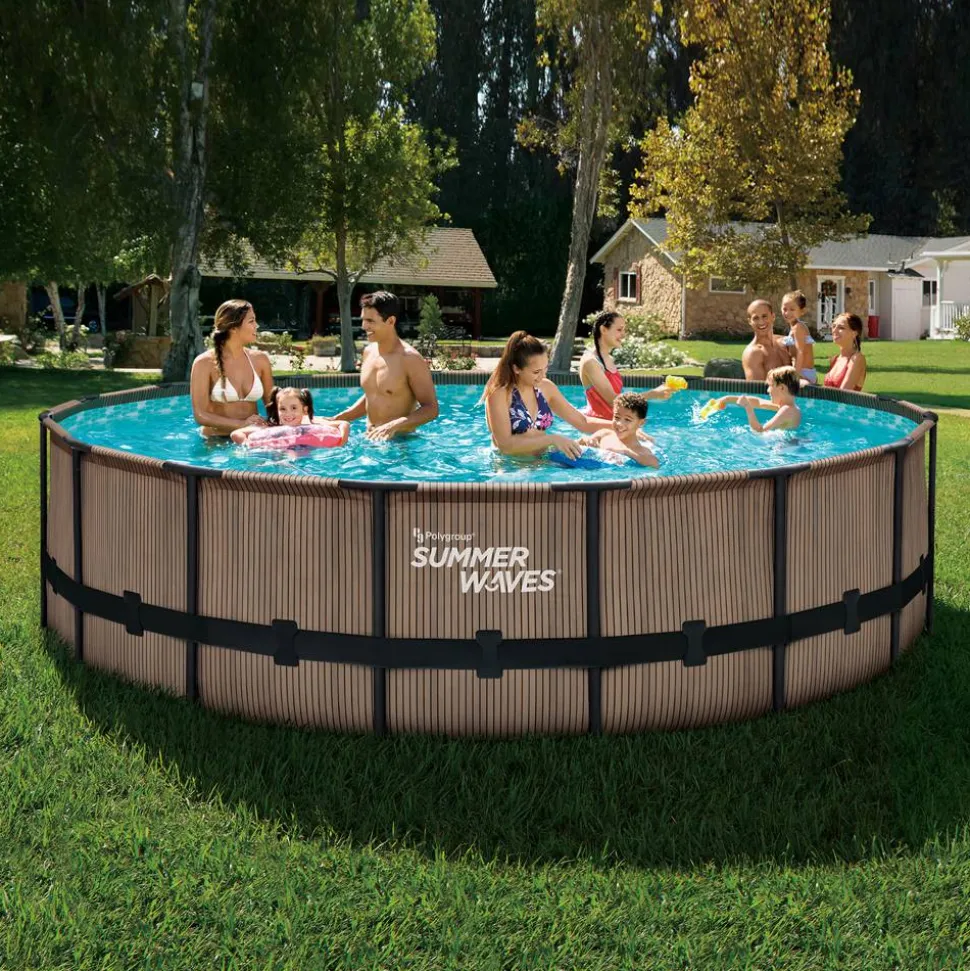 Frame-Pool-Set 'Elite Frame' Ø 488 x 122 cm mit Filterpumpe und Sicherheitsleiter