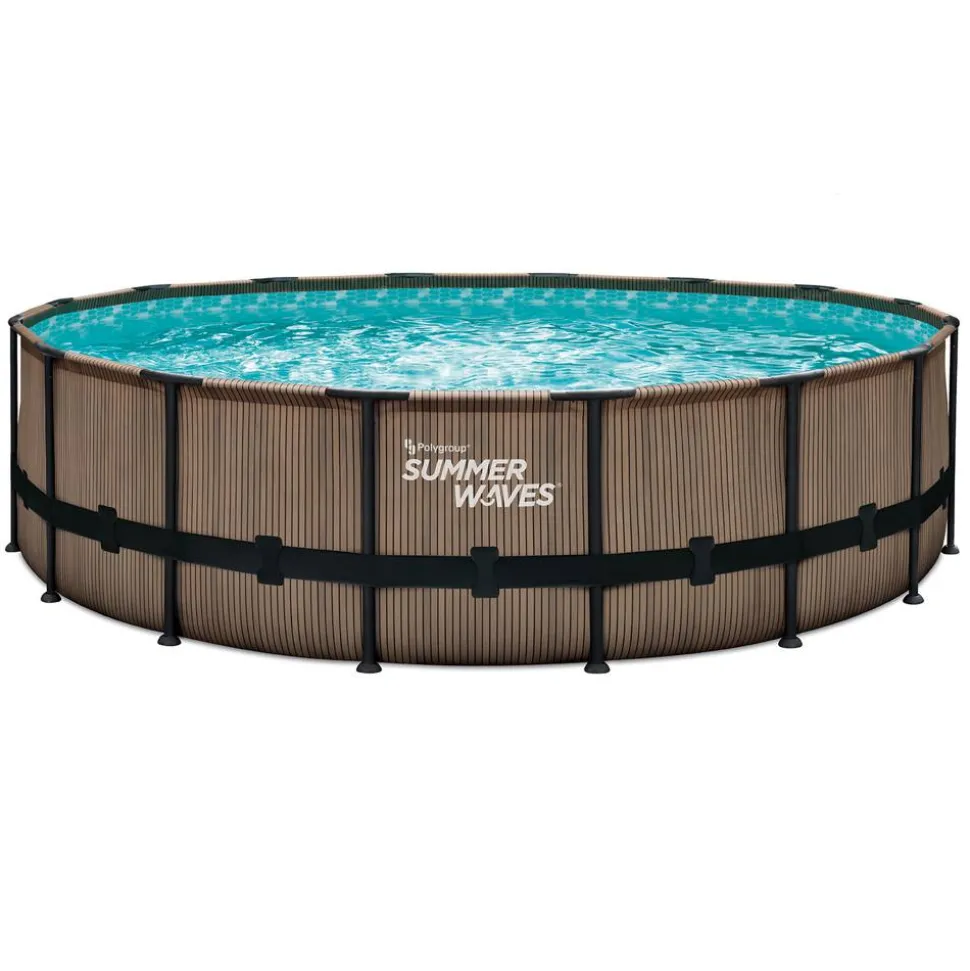 Frame-Pool-Set 'Elite Frame' Ø 488 x 122 cm mit Filterpumpe und Sicherheitsleiter