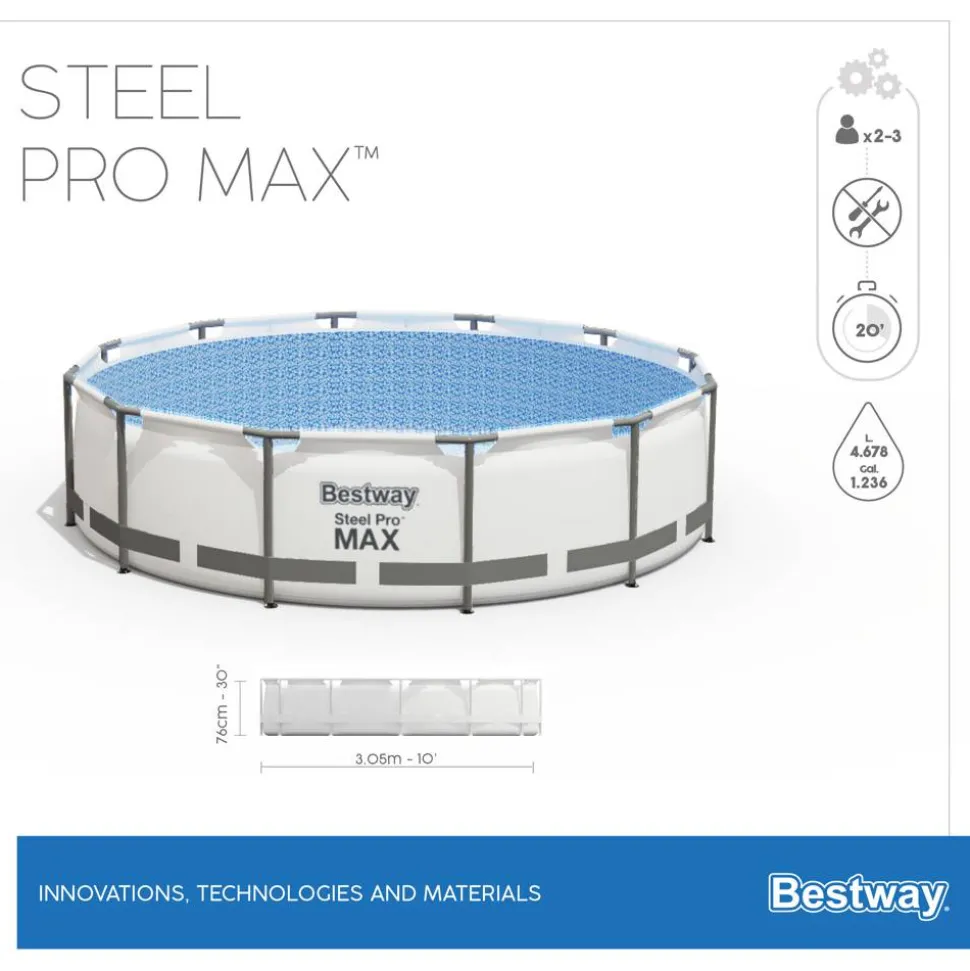 Frame-Pool-Set 'Steel Pro Max' Ø 305 x 76 cm mit Kartuschenfilter
