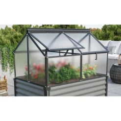 Frühbeet 'Gaia Jumbo' 83 x 119 cm mit 4 mm Hohlkammerplatten schwarz