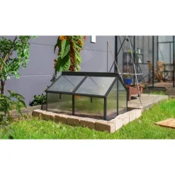 Frühbeet 'Gaia Jumbo' 83 x 119 cm mit 4 mm Hohlkammerplatten schwarz