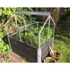 Frühbeet 'Gaia Jumbo' 83 x 119 cm mit 3 mm Sicherheitsglas aluminiumfarben