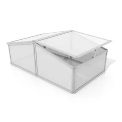 Frühbeet 'Gaia XS' 100 x 39 x 60 cm aluminiumfarben