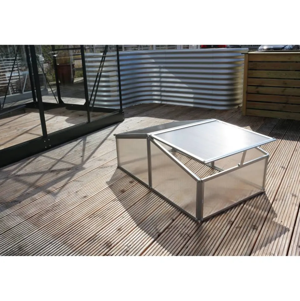 Frühbeet 'Gaia XS' 100 x 39 x 60 cm aluminiumfarben
