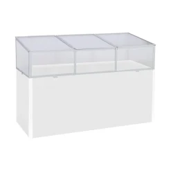 Frühbeet 'Marie' transparent/aluminiumfarben/weiß 160 x 40 x 70 cm