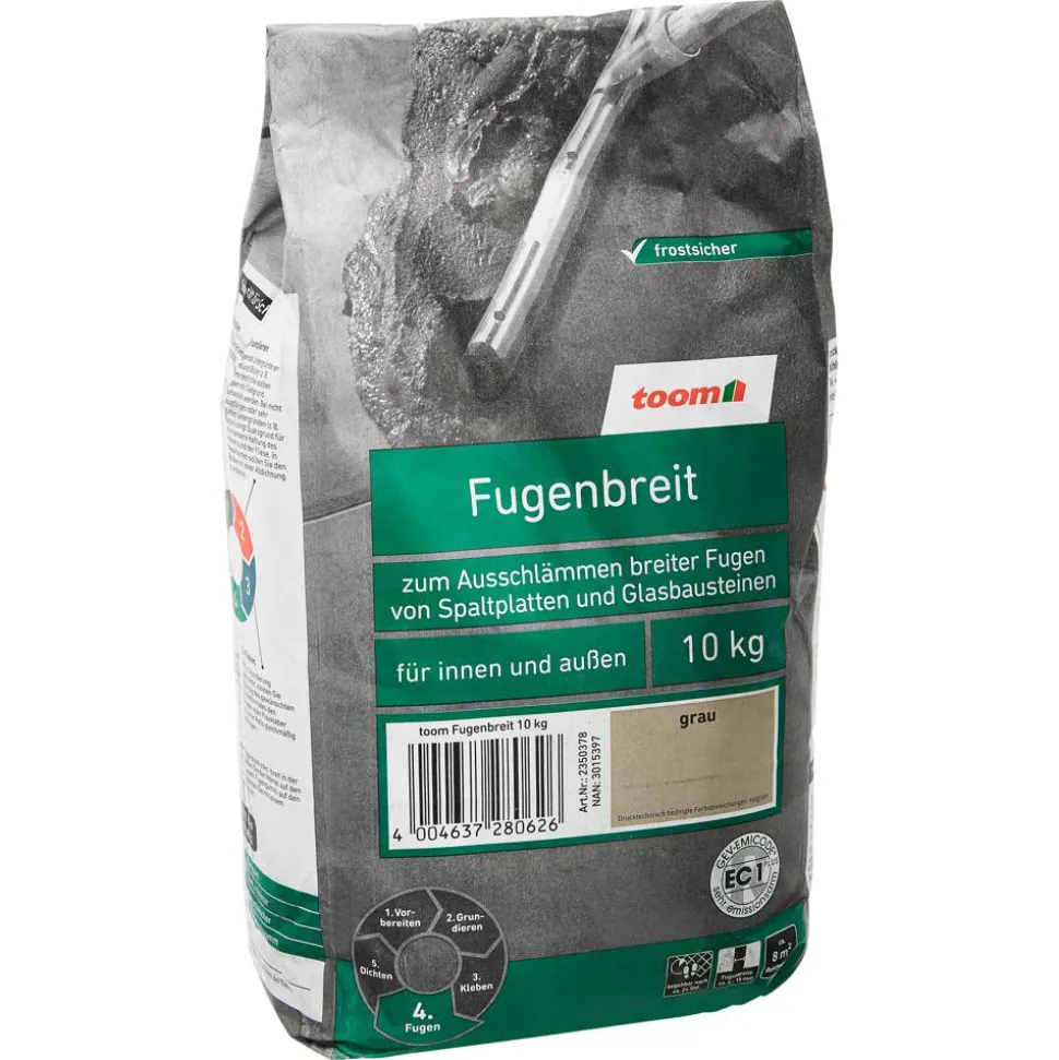Fugenbreit grau 10 kg toom