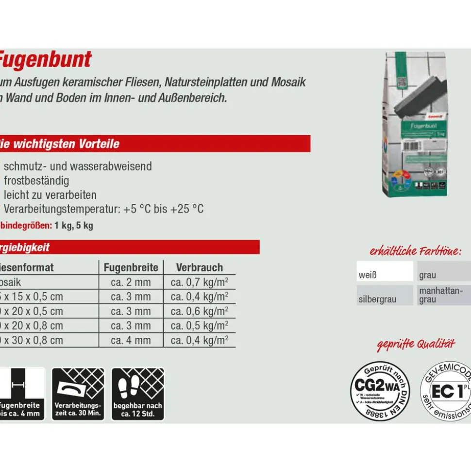 Fugenbunt "Manhattan" 1 kg
