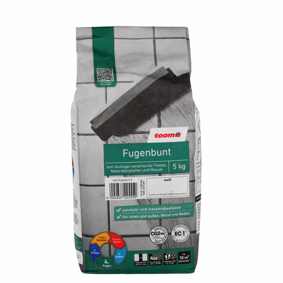 Fugenbunt weiss 5 kg toom