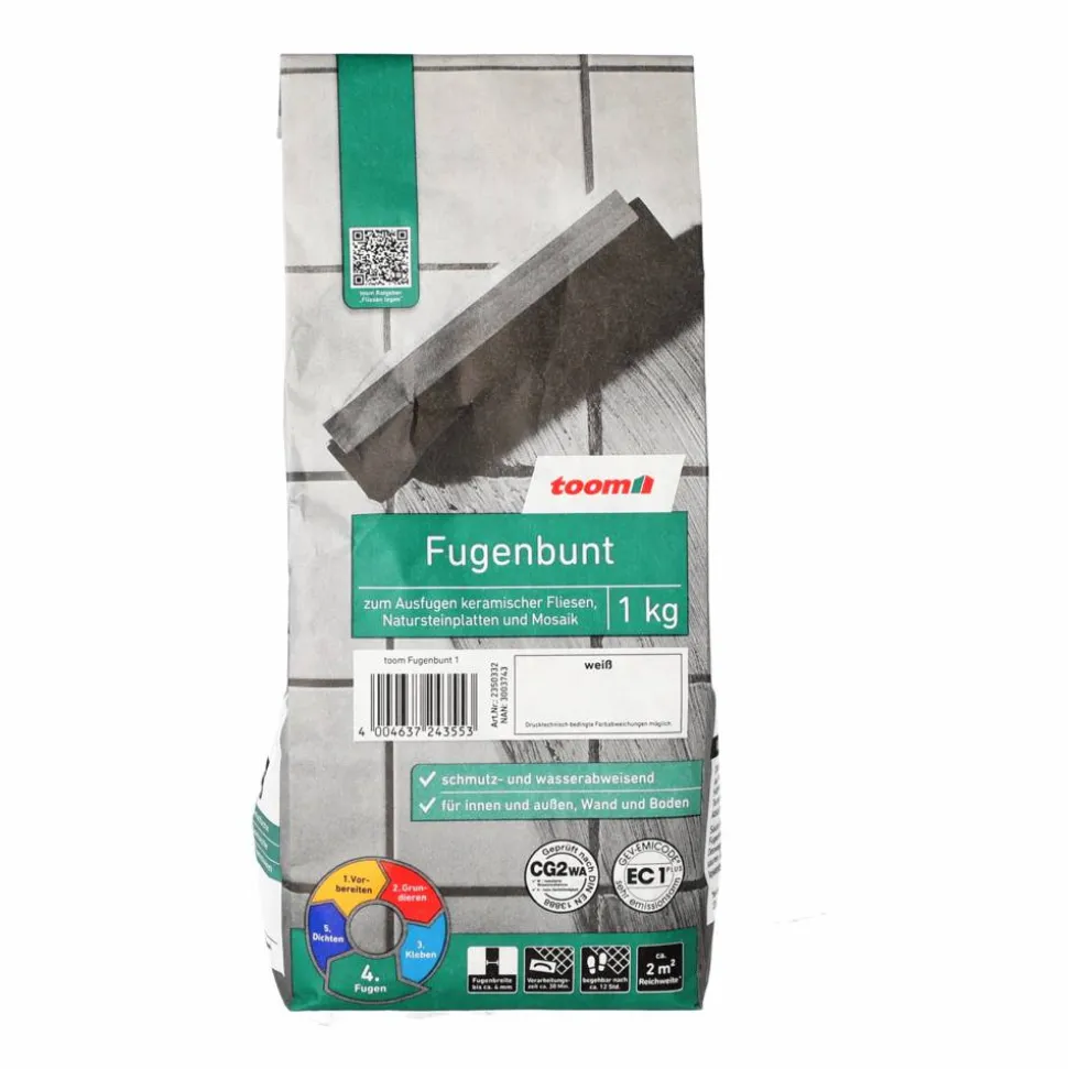 Fugenbunt weiss 1 kg toom