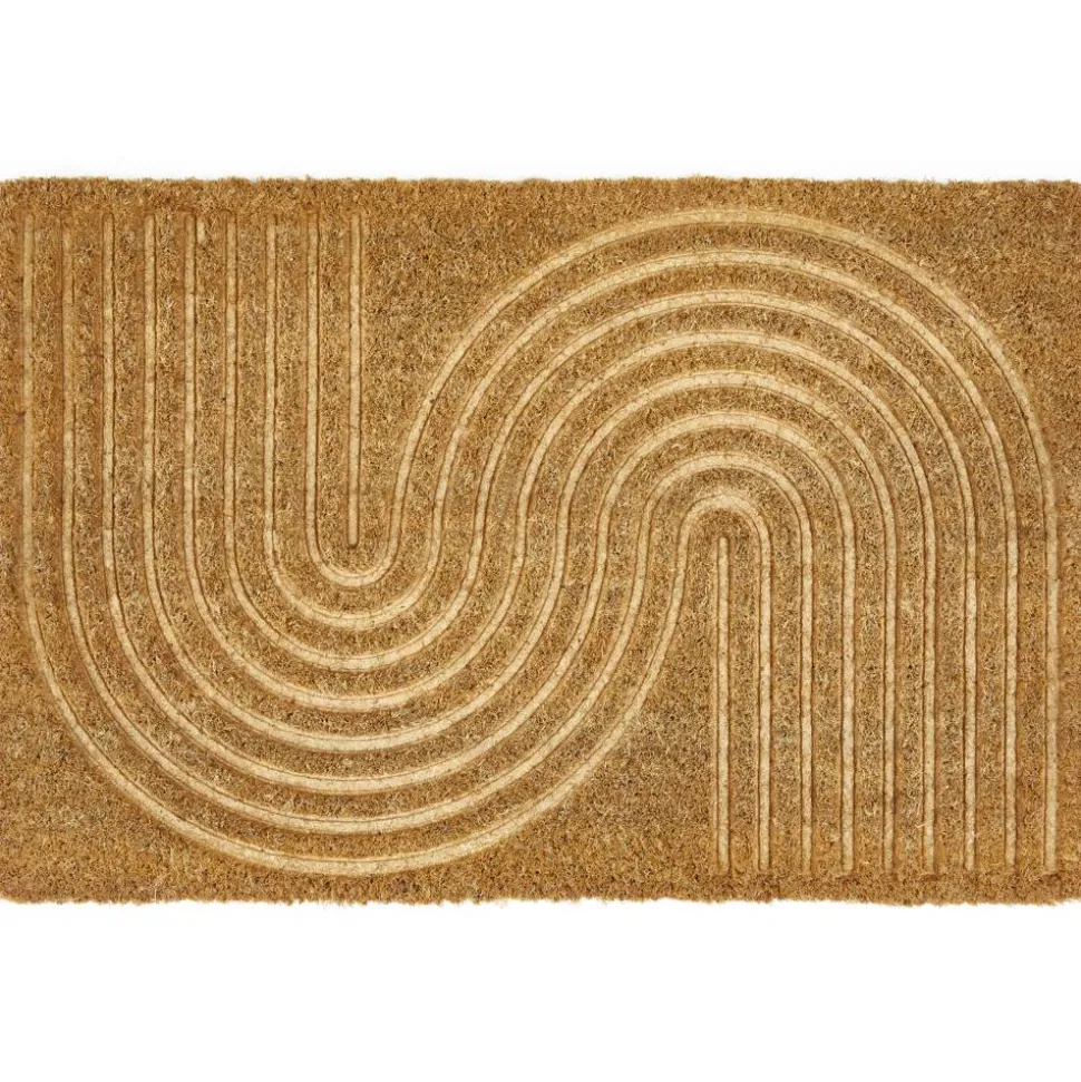 Fußmatte 'Zen' Linien Kokos braun 40 x 60 cm