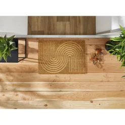 Fußmatte 'Zen' Linien Kokos braun 40 x 60 cm
