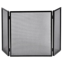 Funkenschutzgitter Stahl schwarz 45 x 50 cm 3-teilig