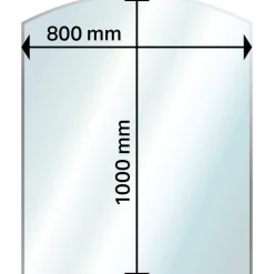 Funkenschutzplatte Bogenform 80 x 100 x 0,6 cm Glas transparent