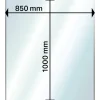 Funkenschutzplatte rechteckig 85 x 100 x 0,6 cm Glas transparent