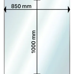 Funkenschutzplatte rechteckig 85 x 100 x 0,6 cm Glas transparent