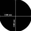 Funkenschutzplatte Tropfenform 110 x 110 x 0,15 cm Stahl schwarz