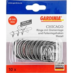 Gardinenringe 'Chicago' Titan-Optik 10 Stück