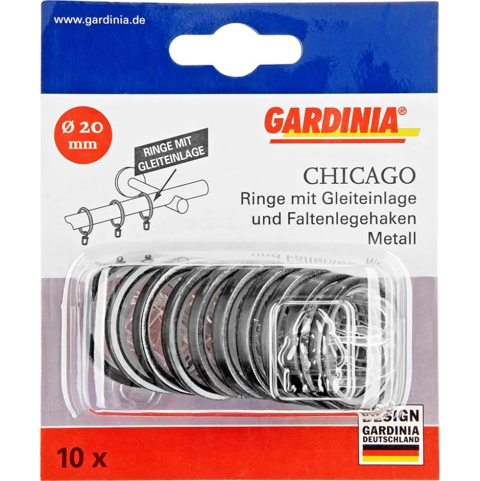 Gardinenringe 'Chicago' Titan-Optik 10 Stück