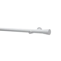Gardinenstangen-Set 'Korfu' weiß Ø 28 x 2400 mm 5-teilig