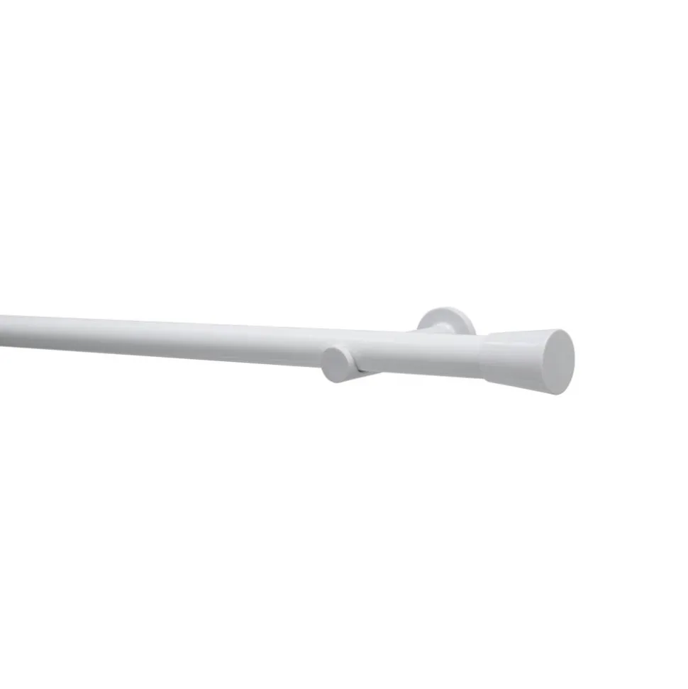 Gardinenstangen-Set 'Korfu' weiß Ø 28 x 1600 mm 5-teilig