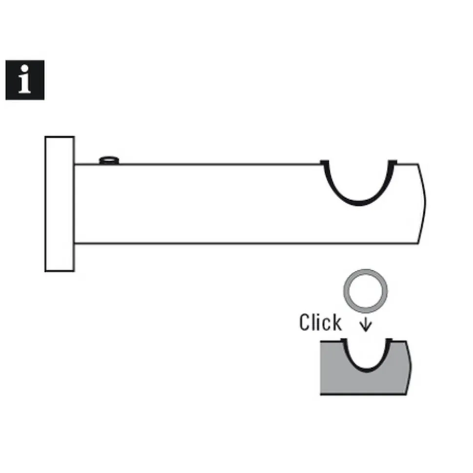 Gardinenstangen-Set 'Korfu' weiß Ø 28 x 1600 mm 5-teilig