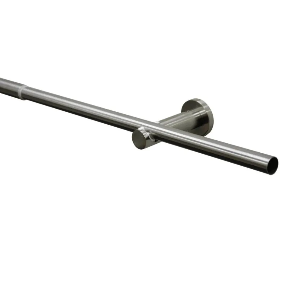 Gardinenstangen-Set 'Sol' Edelstahl-Optik 190 - 340 cm