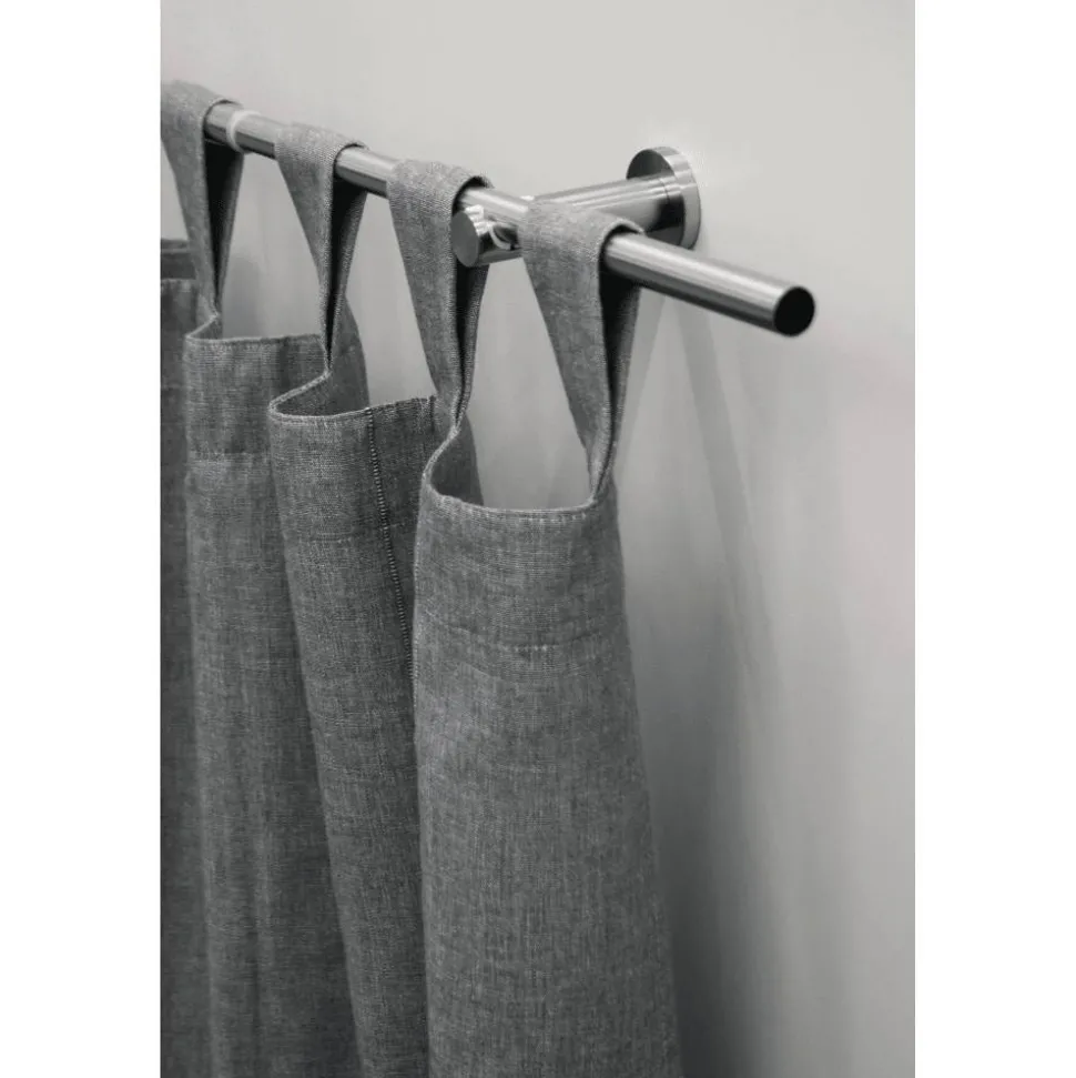 Gardinenstangen-Set 'Sol' Edelstahl-Optik 120 - 210 cm