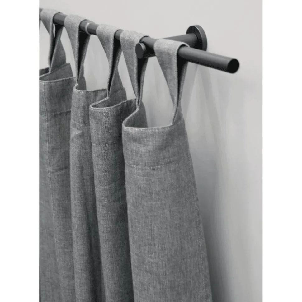 Gardinenstangen-Set 'Sol' schwarz 120 - 210 cm