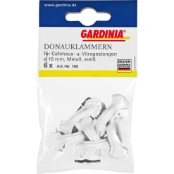 Gardinia Donauklammer weiß Ø 16 mm 6 Stück