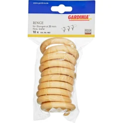 Gardinia Ringe mit Haken Holz Ø 28 mm 10 Stück